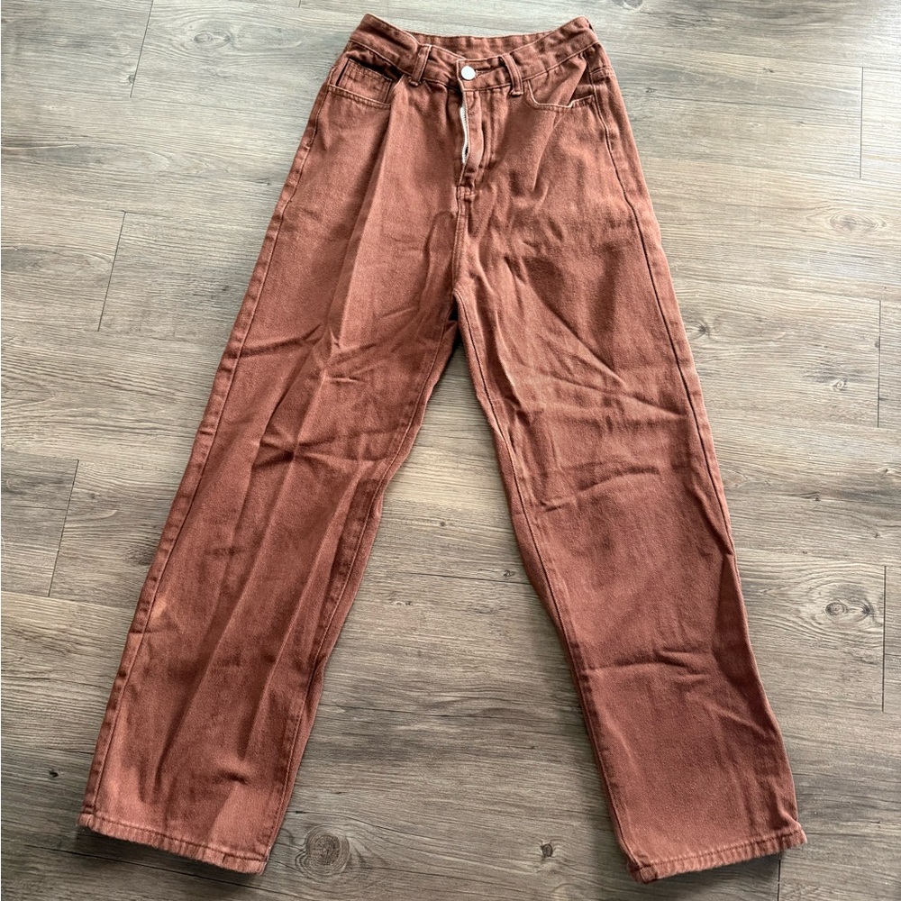 High Waist Brown Jean